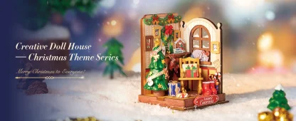 Kits de construction de maisons miniatures Rolife, kit de maison miniature DIY, décoration de cheminée de Noël pour adultes, cadeau de Noël — image 15