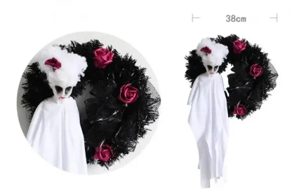 Couronne de porte fantôme blanc — image 8