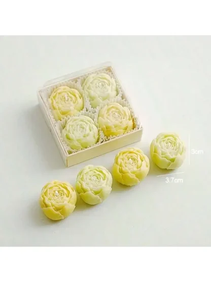 Bouquet de 4 bougies roses parfumées en cire de soja — image 7