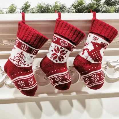 Chaussettes tricotées Alphabet de noël, ornements d'arbre de noël, décorations pour la maison, cadeaux du nouvel an 2025, 2025 — image 46