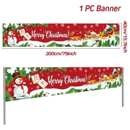 Bannière extérieure de noël, décorations de joyeux noël pour la maison, décor extérieur de noël, bonne année 2025, 2026 — image 19