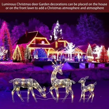 Lampe solaire de noël en forme de renne, alimentée par piles, résiste à l'eau, luminaire décoratif idéal pour un jardin ou un rêve — image 5