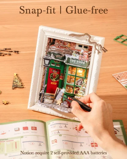 Rolife – Diorama réveillon de Noël LED, puzzle 3D en bois — image 19