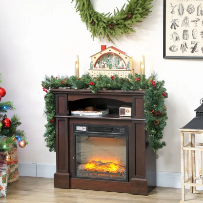 Guirlande de Noël artificielle HOMCOM 180 cm, pommes de pin et baies — image 2