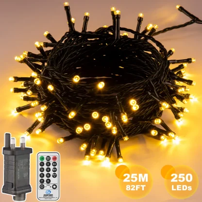 Guirlande lumineuse 25 m – 250 LED blanc chaud — image 7