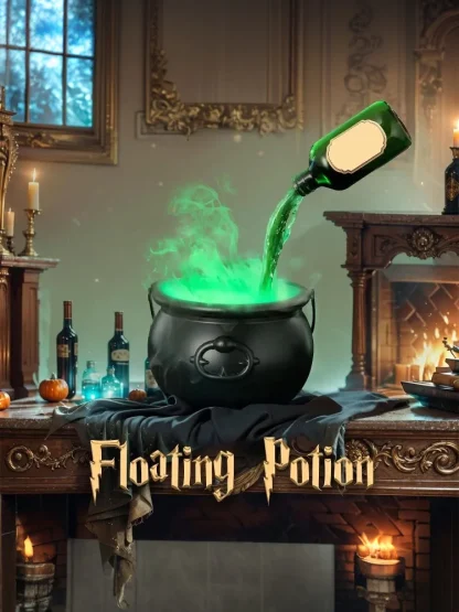 Chaudron noir avec bouteille flottante et diffuseur — image 12
