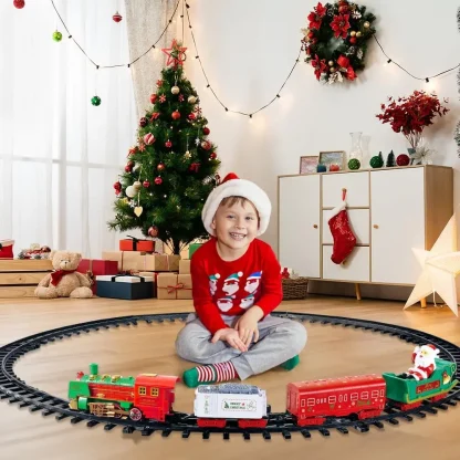 Train de Noël musical et lumineux pour sapin — image 2