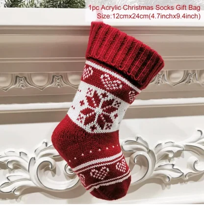 Chaussettes tricotées Alphabet de noël, ornements d'arbre de noël, décorations pour la maison, cadeaux du nouvel an 2025, 2025 — image 12