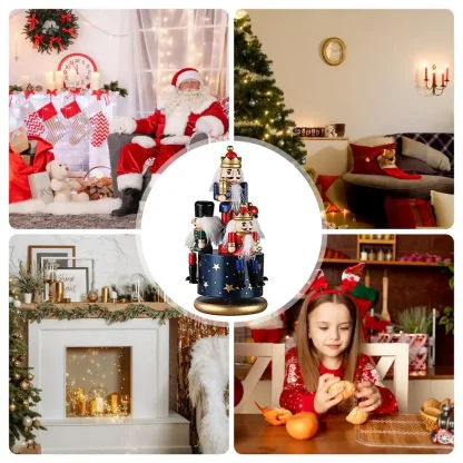 Boîte à musique rotative colorée peinte à la main pour Noël, Casse-Noisette drôle, FigAuckland, Décoration — image 10