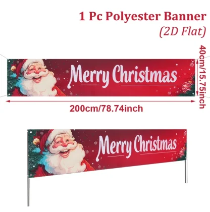 Bannière extérieure de noël, décorations de joyeux noël pour la maison, décor extérieur de noël, bonne année 2025, 2026 — image 14