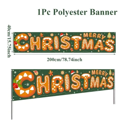 Bannière extérieure de noël, décorations de joyeux noël pour la maison, décor extérieur de noël, bonne année 2025, 2026 — image 24