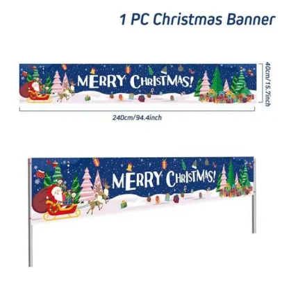 Bannière extérieure de noël, décorations de joyeux noël pour la maison, décor extérieur de noël, bonne année 2025, 2026 — image 35