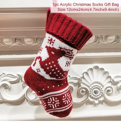 Chaussettes tricotées Alphabet de noël, ornements d'arbre de noël, décorations pour la maison, cadeaux du nouvel an 2025, 2025 — image 13