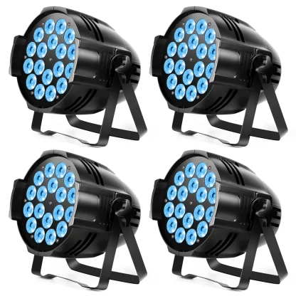 U'King – Lot de 4 projecteurs PAR LED RGBW 200 W, DMX