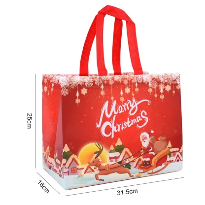 Sac cadeau de Noël Père Noël et bonhomme de neige — image 45