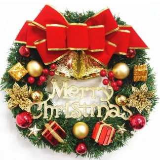 Décoration de noël faite à la main, Simulation de couronne de noël, accessoires de fenêtre suspendus pour porte, décoration de maison exquise de haute qualité