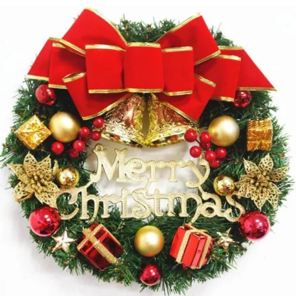 Décoration de noël faite à la main, Simulation de couronne de noël, accessoires de fenêtre suspendus pour porte, décoration de maison exquise de haute qualité