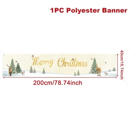 Bannière extérieure de noël, décorations de joyeux noël pour la maison, décor extérieur de noël, bonne année 2025, 2026 — image 26