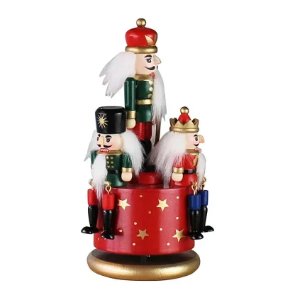 Boîte à musique rotative colorée peinte à la main pour Noël, Casse-Noisette drôle, FigAuckland, Décoration — image 15