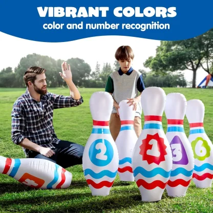 JOYFY 1 ensemble de Bowling gonflable géant pour enfants et adultes, cadeau de fête d'anniversaire de noël, jeux de compétences éducatives, jouet — image 8