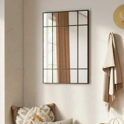 HOMCOM – Miroir verrière en métal noir, 90 x 60 cm — image 7