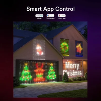 1/2 pièces rideaux lumineux intelligents RGB rideau chaîne lumières avec App synchronisation de musique à distance dynamique bricolage pour intérieur extérieur décoration murale de noël — image 4