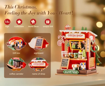 Kits de construction de maisons miniatures Rolife, kit de maison miniature DIY, décoration de cheminée de Noël pour adultes, cadeau de Noël — image 22
