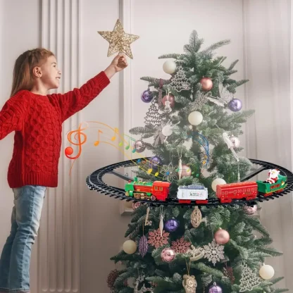 Train de Noël musical et lumineux pour sapin — image 3