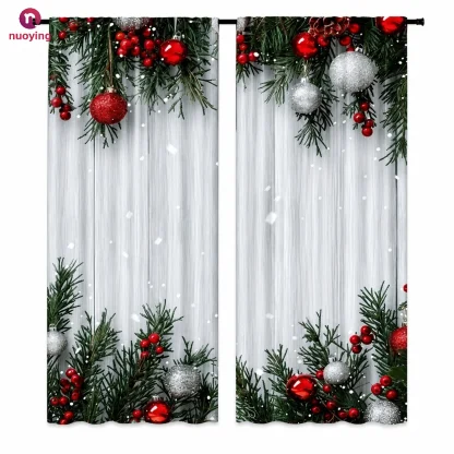 Rideaux de Noël semi-occultants, lot de 2 — image 5