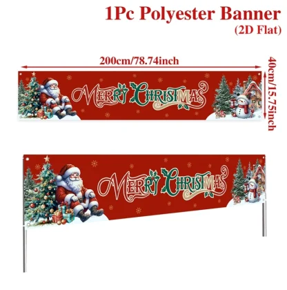 Bannière extérieure de noël, décorations de joyeux noël pour la maison, décor extérieur de noël, bonne année 2025, 2026 — image 21