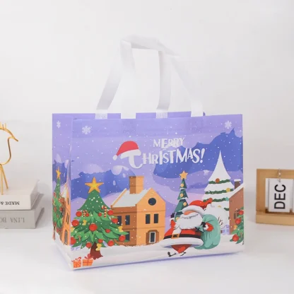 Sac cadeau de Noël Père Noël et bonhomme de neige — image 11