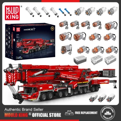 Mould King-Jouet de voiture technique Hurized LTM 17007/17008, camion-grue, modèle d'assemblage de nuit, briques de construction, cadeau de Noël pour enfants, 11200