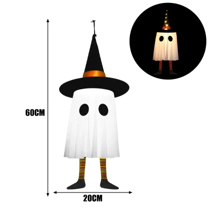 Fantômes et chapeaux de sorcière lumineux à suspendre — image 8