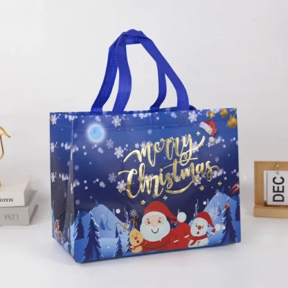 Sac cadeau de Noël Père Noël et bonhomme de neige — image 26