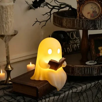 Veilleuse fantôme lisant un livre — image 18