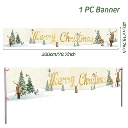 Bannière extérieure de noël, décorations de joyeux noël pour la maison, décor extérieur de noël, bonne année 2025, 2026 — image 9