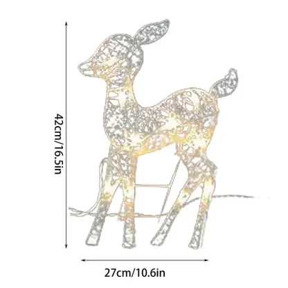 Lampe solaire de noël en forme de renne, alimentée par piles, résiste à l'eau, luminaire décoratif idéal pour un jardin ou un rêve — image 6