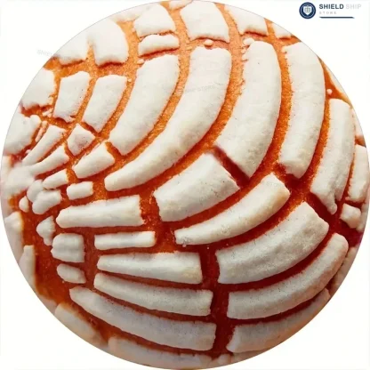 Plaid rond en flanelle, motif mexicain