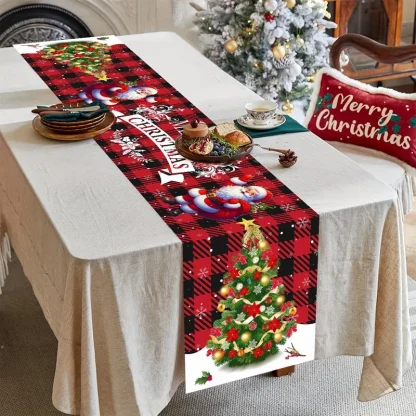 Chemin de Table de noël du père noël, décoration de joyeux noël pour la maison, décor de Table de fête de noël 2025, nouvel an 2026 — image 2