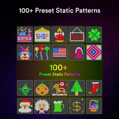 1/2 pièces rideaux lumineux intelligents RGB rideau chaîne lumières avec App synchronisation de musique à distance dynamique bricolage pour intérieur extérieur décoration murale de noël — image 6