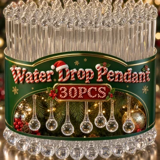 6-30 pièces de pendentifs en forme de gouttes de pluie en cristal, décorations pour sapin de Noël, perles de verre, décoration de rideaux, fournitures pour décorations de fête à domicile DIY