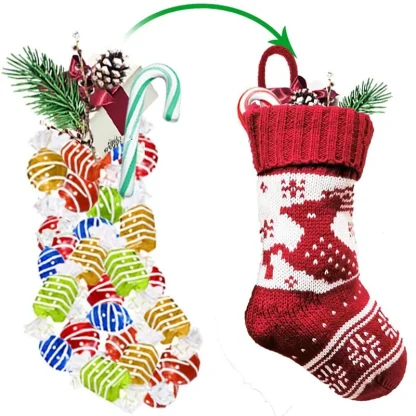 Chaussettes tricotées Alphabet de noël, ornements d'arbre de noël, décorations pour la maison, cadeaux du nouvel an 2025, 2025 — image 49