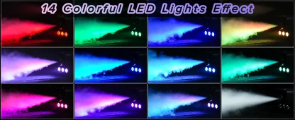 U'King 500W Machine à fumée RGB 3 LED Machine à brouillard de couleur mixte avec télécommande éjecteur de fumée de scène pour DJ Halloween Noël — image 8