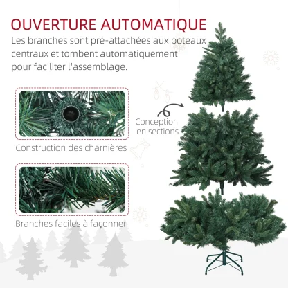 Sapin de Noël artificiel HOMCOM 180 cm — image 5