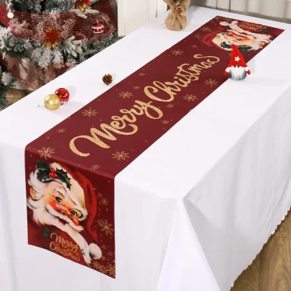 Chemin de Table de noël du père noël, décoration de joyeux noël pour la maison, décor de Table de fête de noël 2025, nouvel an 2026 — image 16