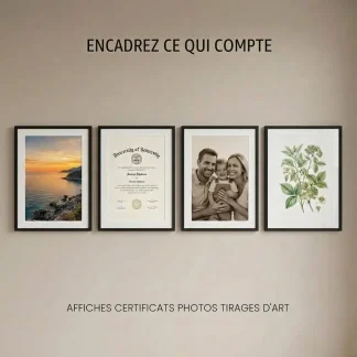 Cadre photo A3, noir