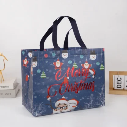 Sac cadeau de Noël Père Noël et bonhomme de neige — image 25