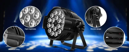 U'King – Lot de 4 projecteurs PAR LED RGBW 200 W, DMX — image 9