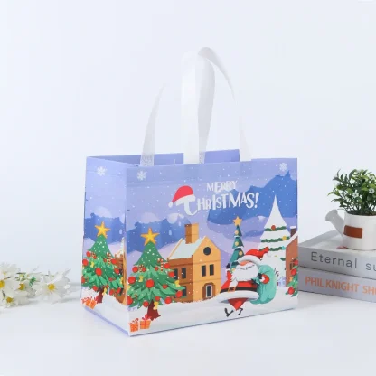 Sac cadeau de Noël Père Noël et bonhomme de neige — image 41