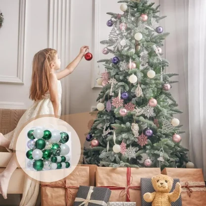 Ornements de sapin de Noël incassables, boule colorée, intérieur, extérieur, cérémonie — image 12